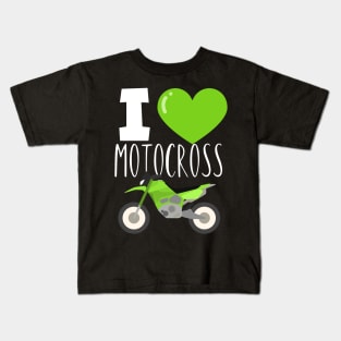 Motocross i love Kids T-Shirt